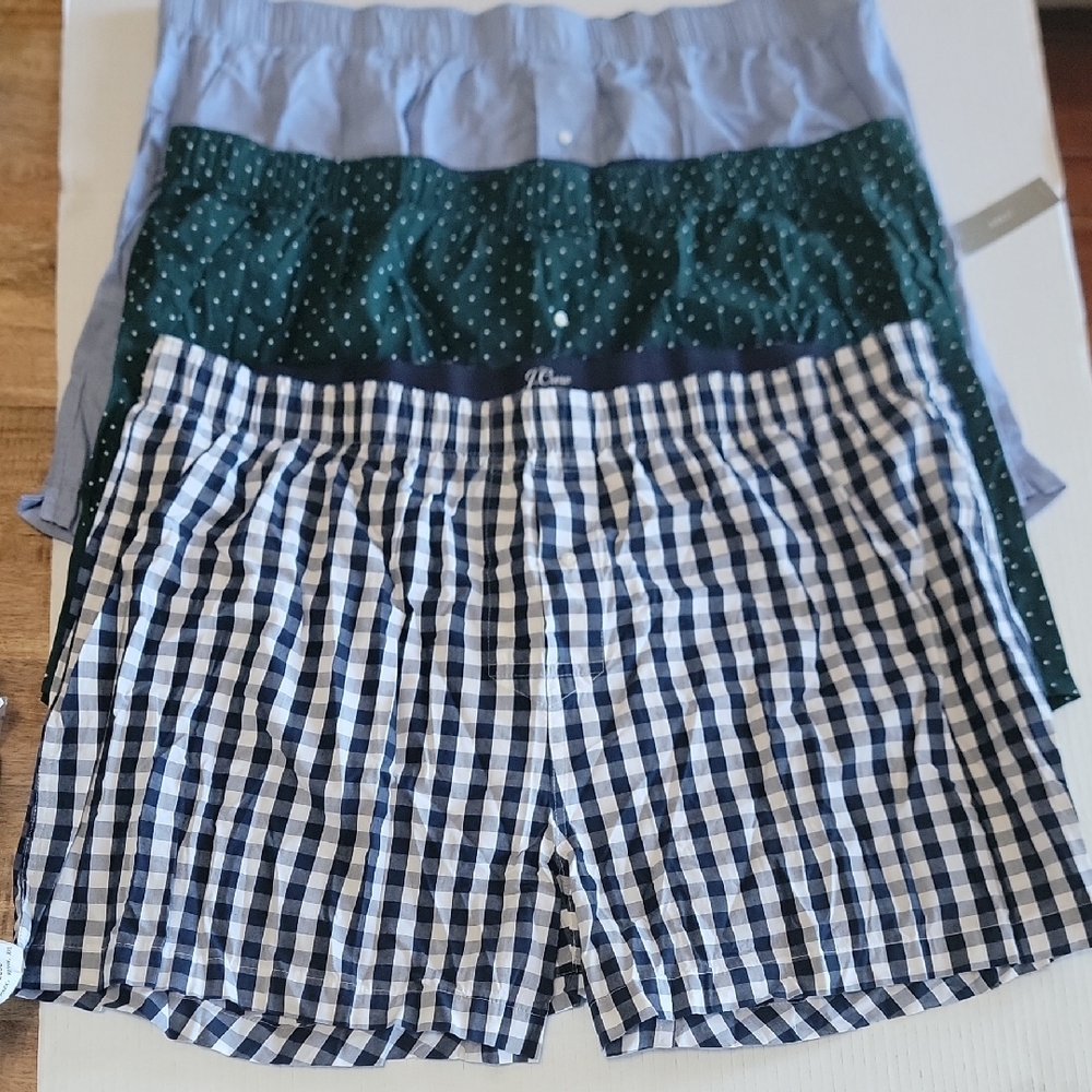 J. Crew Boxers - Blue, Green, and Blue Checkered XXL New in box